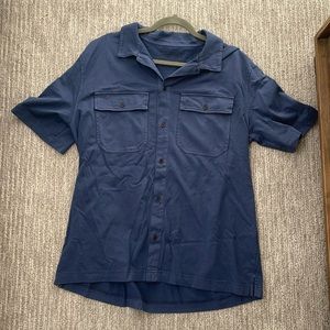 Men’s large (oversized / boxier fit) blue polo shirt (Banana Republic)